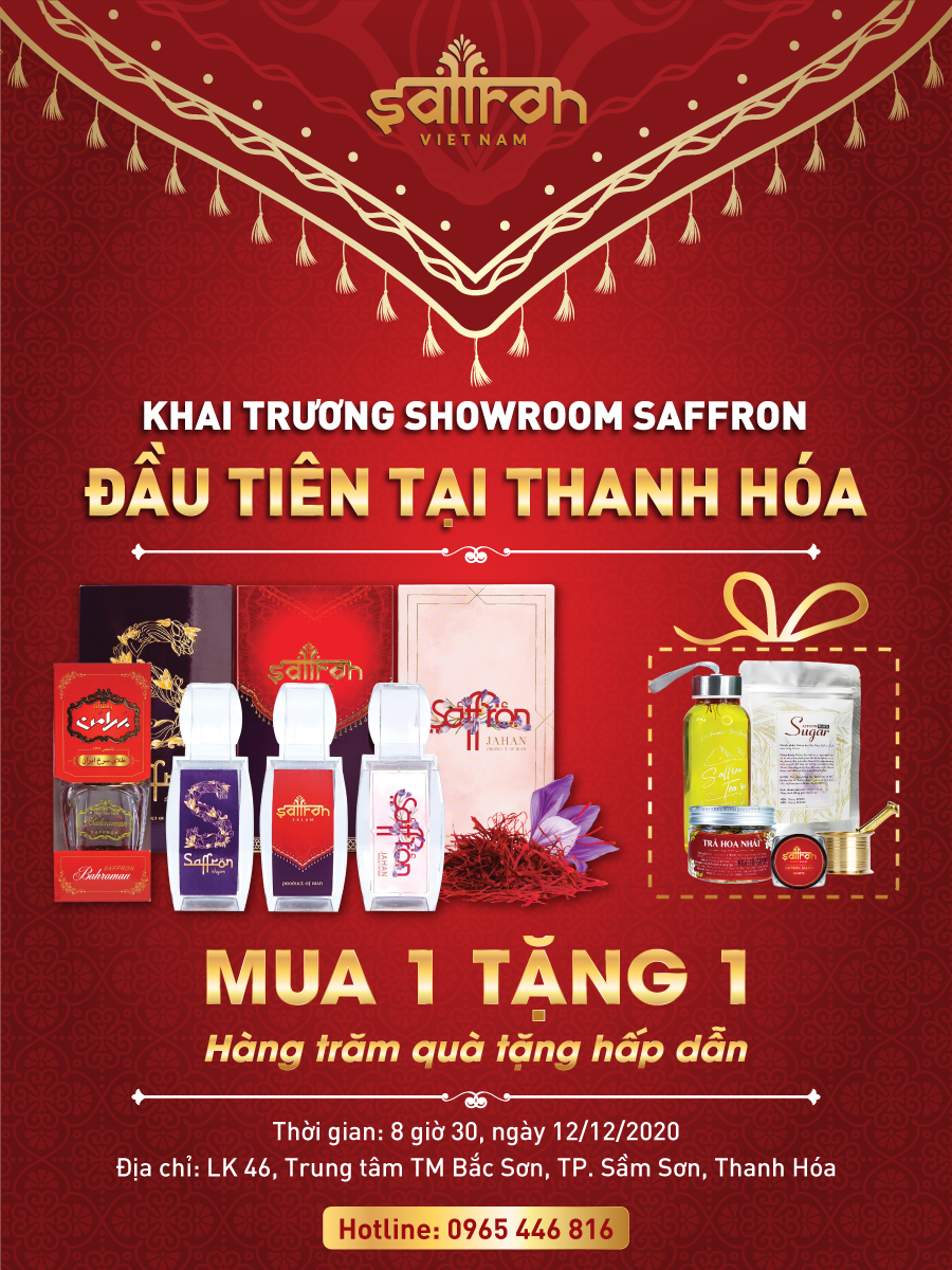 khai trương showroom saffron VIETNAM đầu tiên tại Thanh Hóa