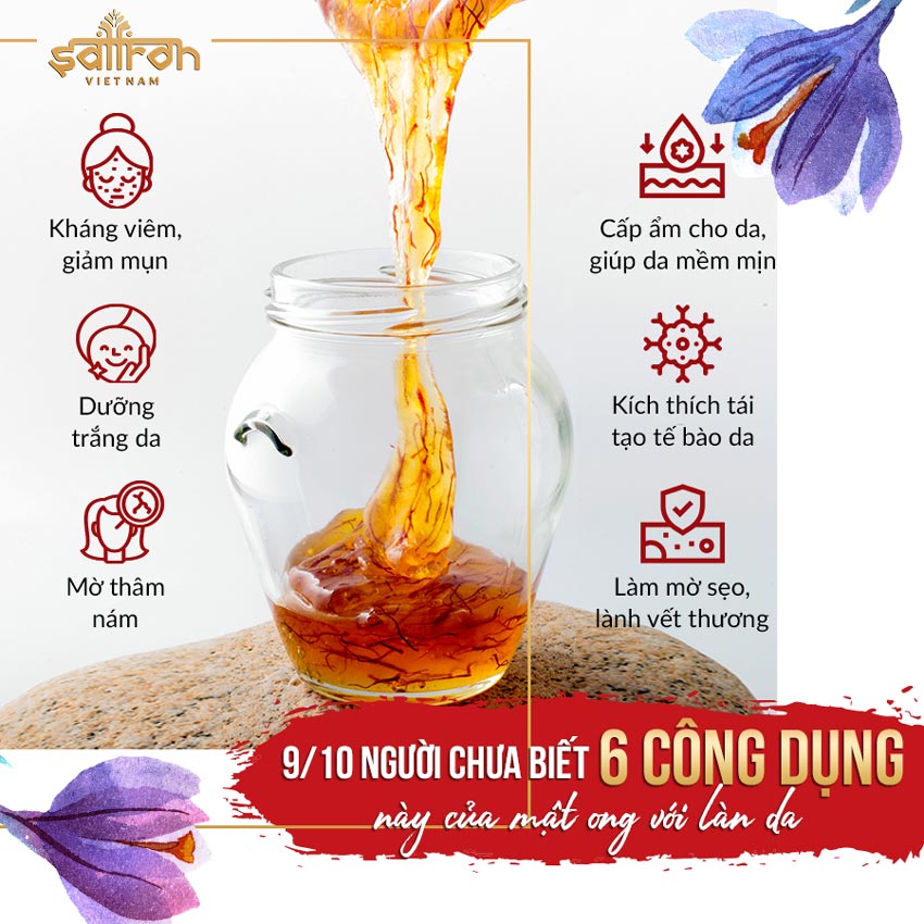 Tác dụng của mặt nạ Saffron mật ong